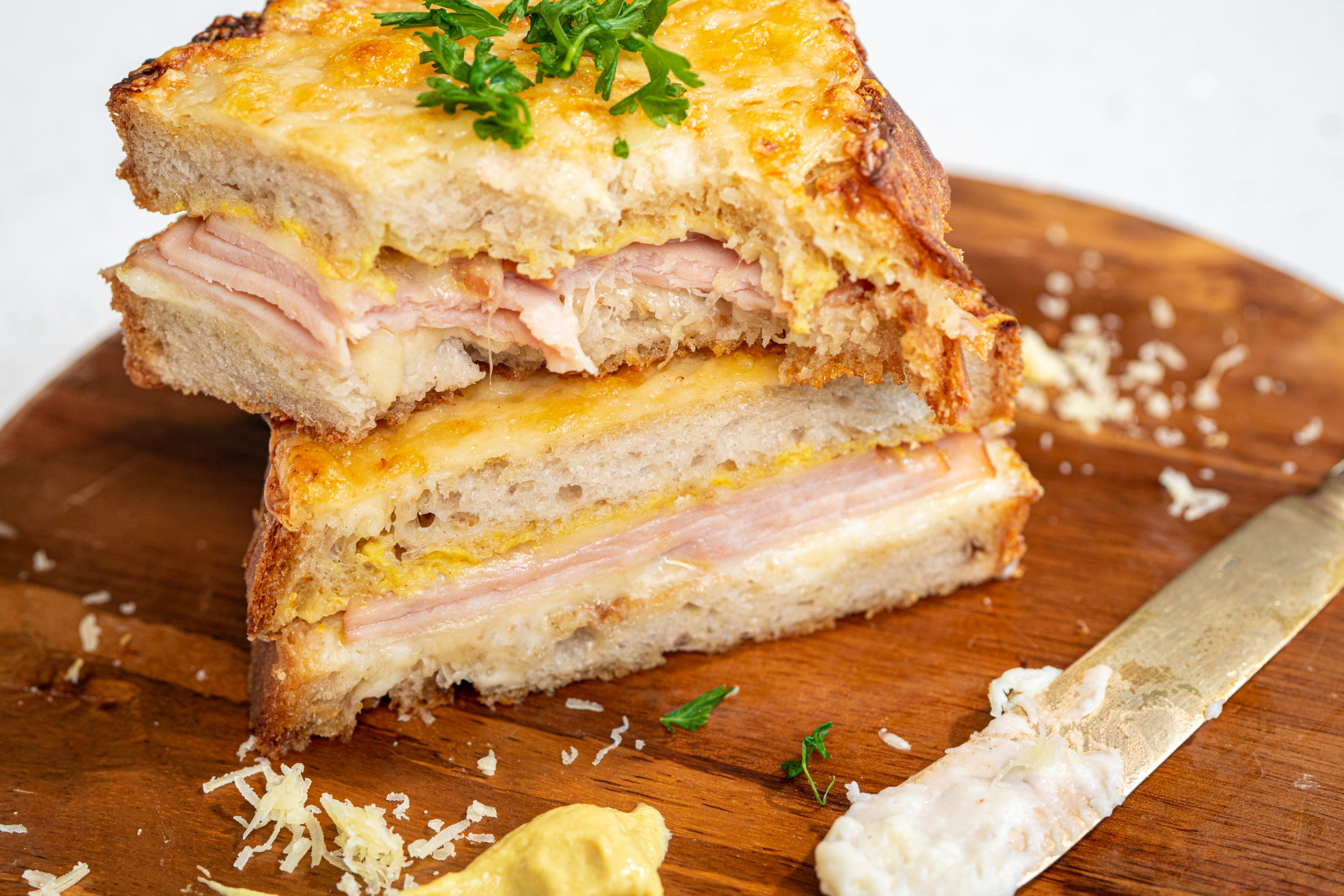Croque Monsieur - the ultimate ham & cheese sandwich!